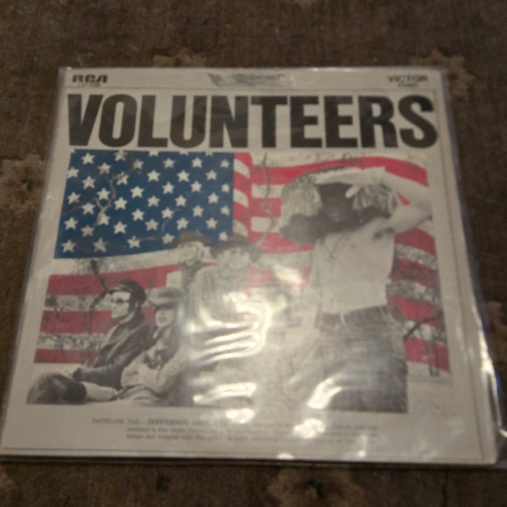 Volunteers Jefferson Airplane Vinyl Record with American Flag Design